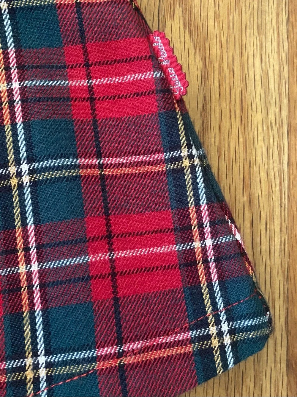 Tutto Piccolo Girls Formal Red Plaid Ruffle Front Dress